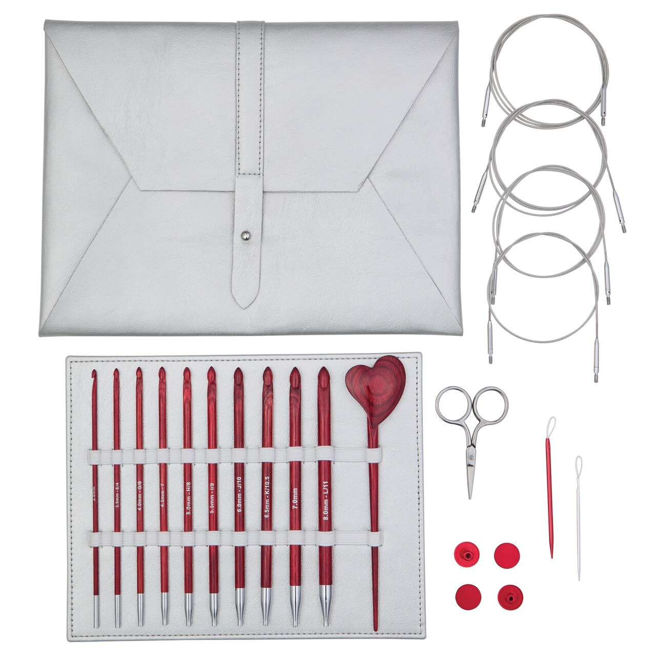 KnitPro Amore Holiday Gift Set 2024-Tunisian Crochet Hook Set